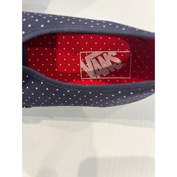Van's Navy Blue with White Polka Dot / Laces Women's Size 8.5 Sneakers - Picture 3 of 5